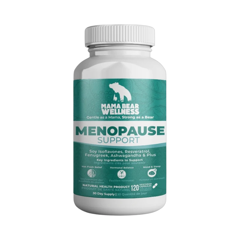 Mama Bear Wellness Menopause Support bottle, front label